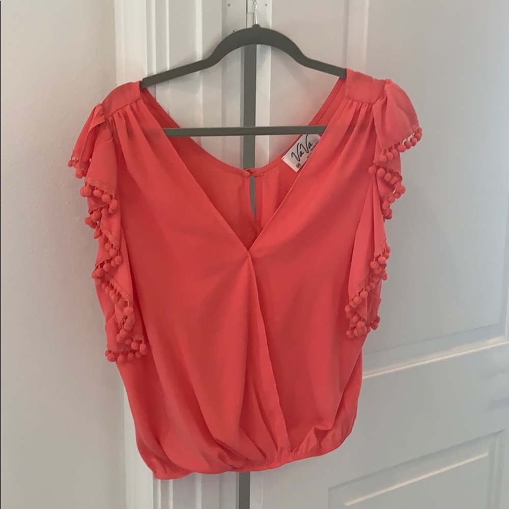 Vava Pom Pom short sleeve top